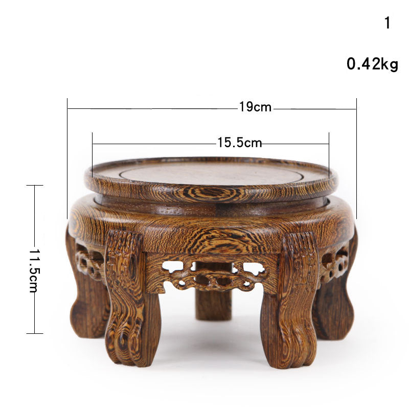 Indoor Solid Wood Vase Base for Plant or Vase