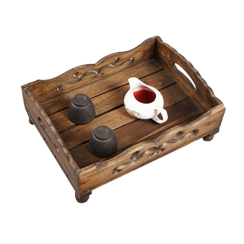 Thai Solid Wood Fruit Tray – Retro Tea Table Asian Home Decor