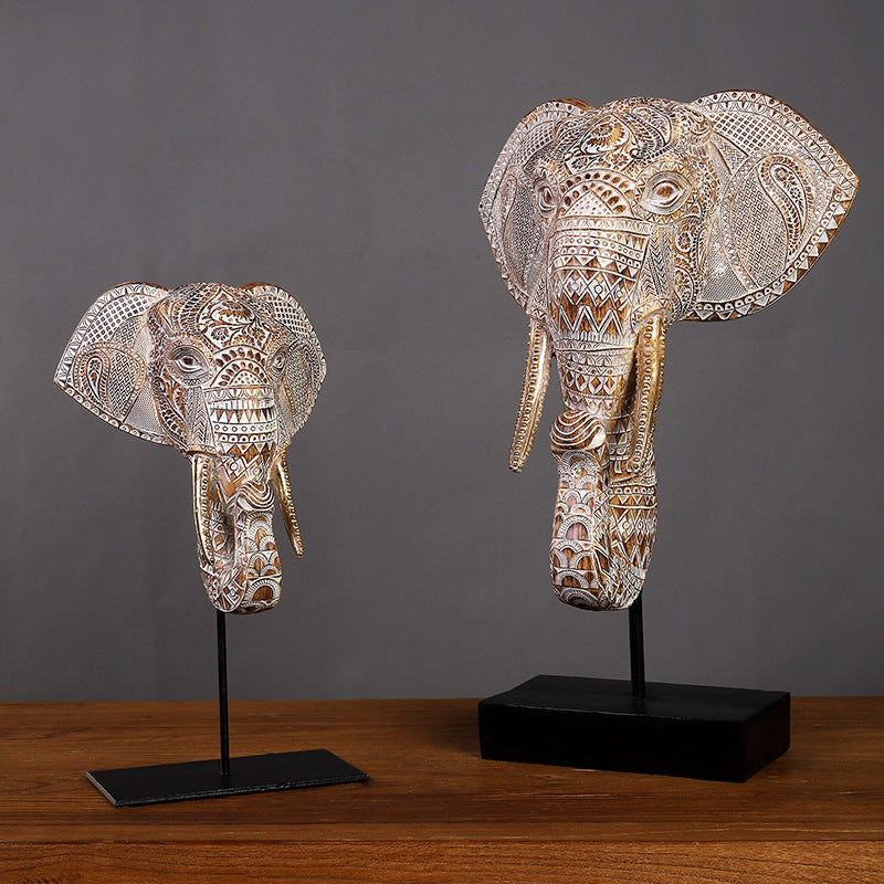 Creative Southeast Asian Elephant Furnishings Home Living Room Entrance Office Wine Cabinet Decoration Resin Crafts Decoration