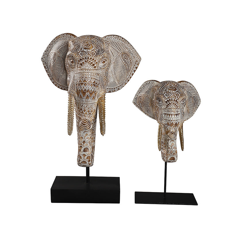 Creative Southeast Asian Elephant Furnishings Home Living Room Entrance Office Wine Cabinet Decoration Resin Crafts Decoration