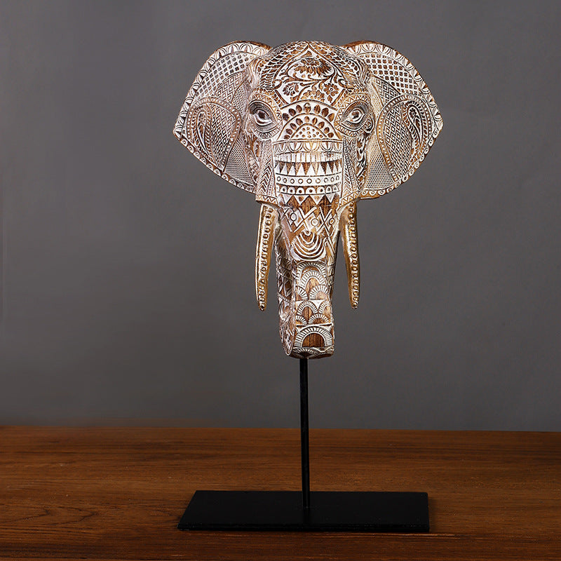 Creative Southeast Asian Elephant Furnishings Home Living Room Entrance Office Wine Cabinet Decoration Resin Crafts Decoration