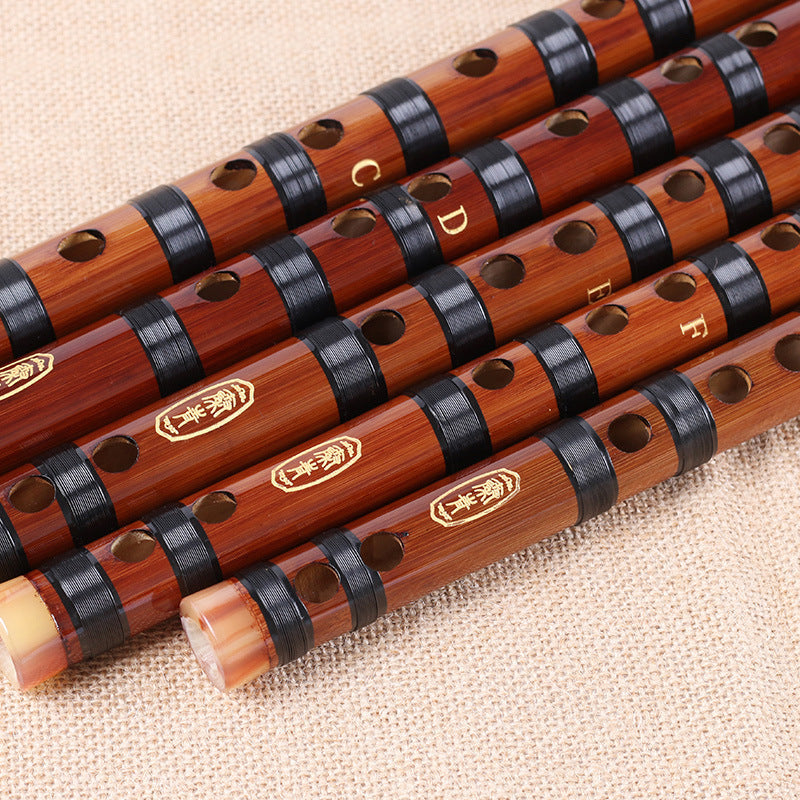 Professional Bamboo Dizi Flute (Keys C, D, E, F, G)