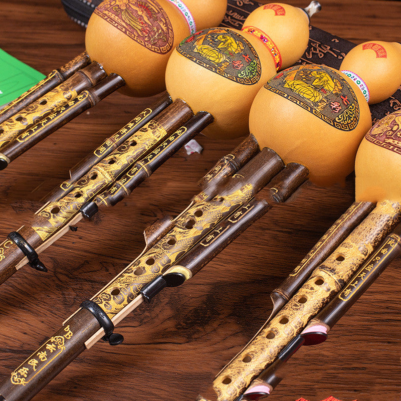 Natural Purple Bamboo Gourd Musical Instrument C-adjusted and B-adjusted