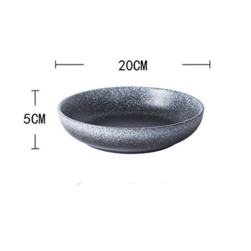 Japanese and Korean-Style Simple Ceramic Dishes, Creative Salad Dish