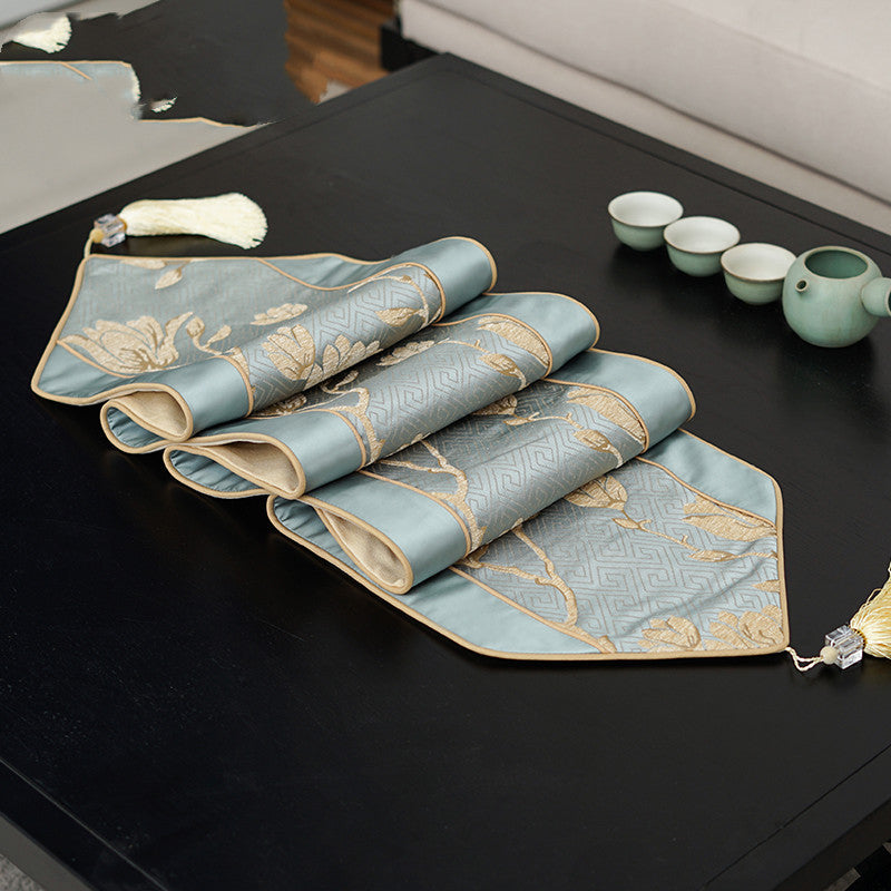 Elegant Chinese-Style Cotton Table Runner