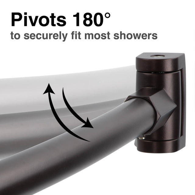 36 in. to 61 in. Curved Shower Rod (Oil-Rubbed Bronze Finish)