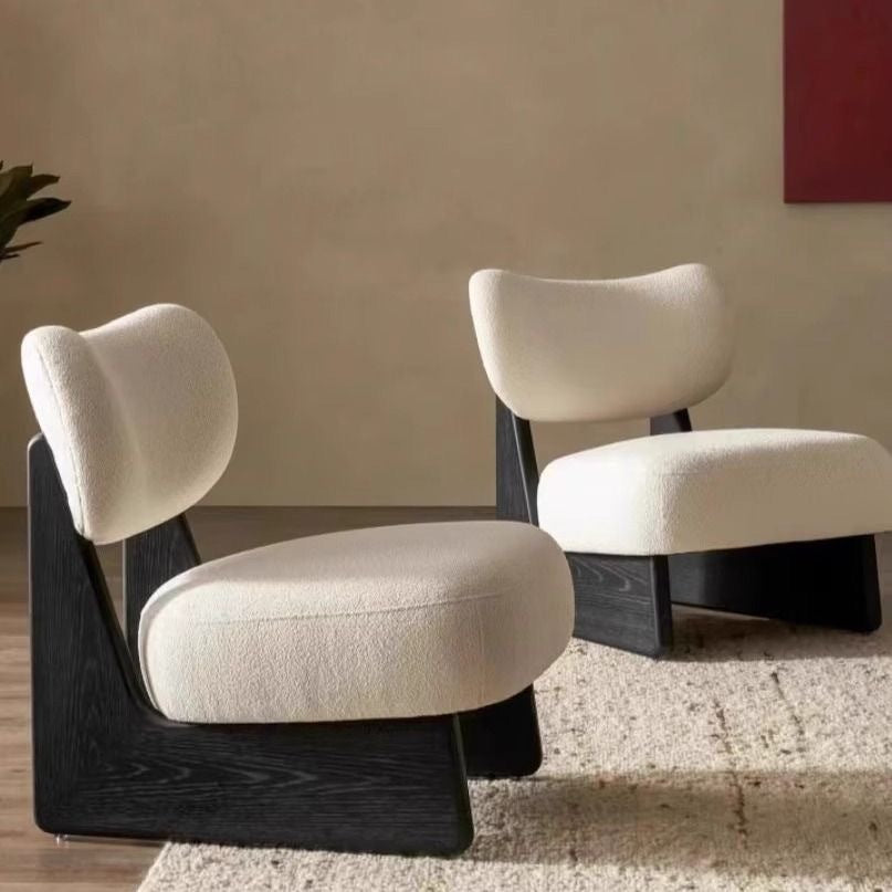Wabi-sabi-style Single Fabric Sofa Chair with a Designers Touch