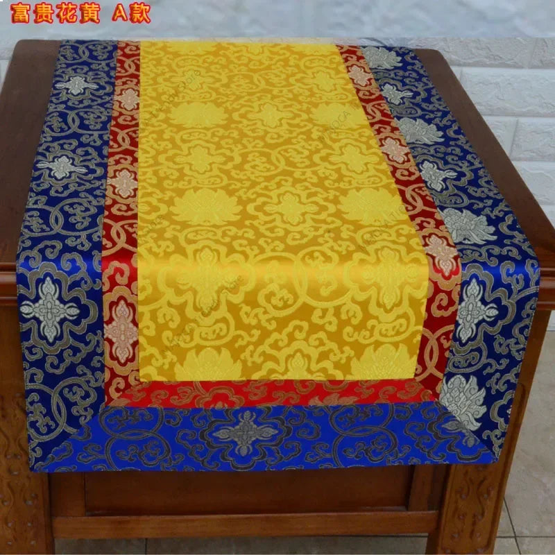 Tibetan Buddhism Silk Tablecloth of High-Quality