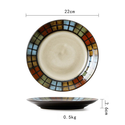 Vintage Japanese Style Ceramic Plates