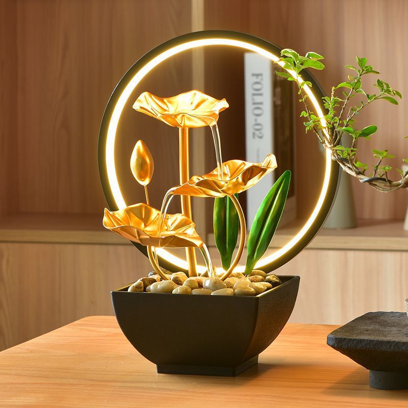 The Serene Halo: Zen Water Feature & Fountain