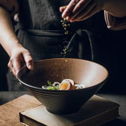 Japanese Ceramic Bowl Household Large Bowl Ramen Bowl Top diameter: 7-9 inches Size: L*H 23.8*9.6cm