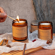 Smokeless Aromatherapy Scented Candle Handmade with Natural Soy Wax, Creative Glass Cup Tea Bottle Design, Decorative Home Aromatherapy Candle Cup for Living Room, Bedroom, and Gift