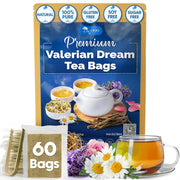 Premium Valerian Tea, Improve Digestion, Support Brain, Weight, Skin and Sleep