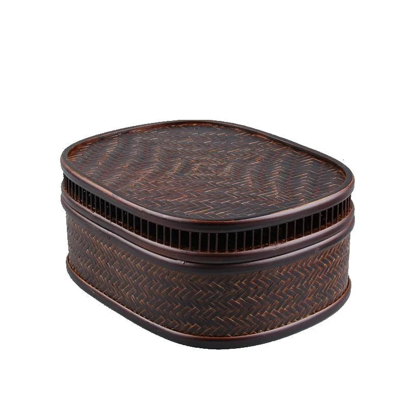 Bamboo & Lacquer Tea Set Storage Box – Chinese Tea Organizer
