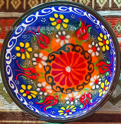 Turkish Ceramic Bowls For Household High-value Creative Tableware