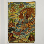 Tibetan Temple Silk Thangka – Embroidered Vajrapani Bodhisattva Hanging