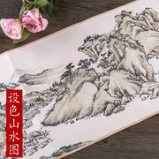 Colored Landscape Scroll (She Se Shan Shui Tu)- by Xiao Yuncong (Ming & Qing Dynasty) Paintings by Famous Artists of All Dynasties