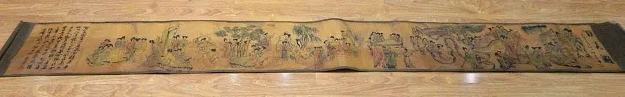 Chinese Silk Paper Long Scroll – “100 Beautiful Women” Traditional Wall Art
