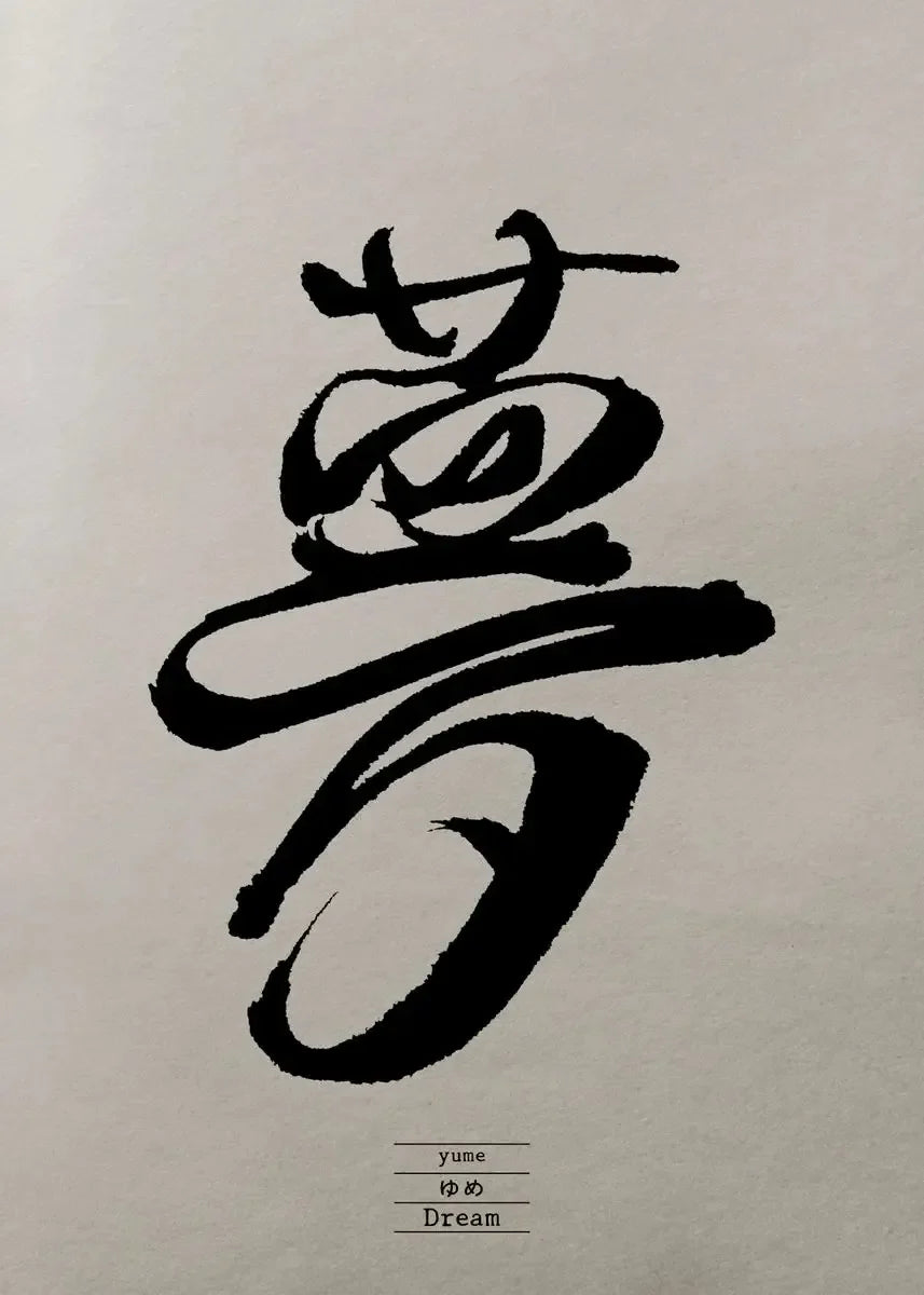 Chinese Character Calligraphy Japanese Text Posters Happiness Rain Dream Forever Samurai Wall Art Canvas Painting Home Decor