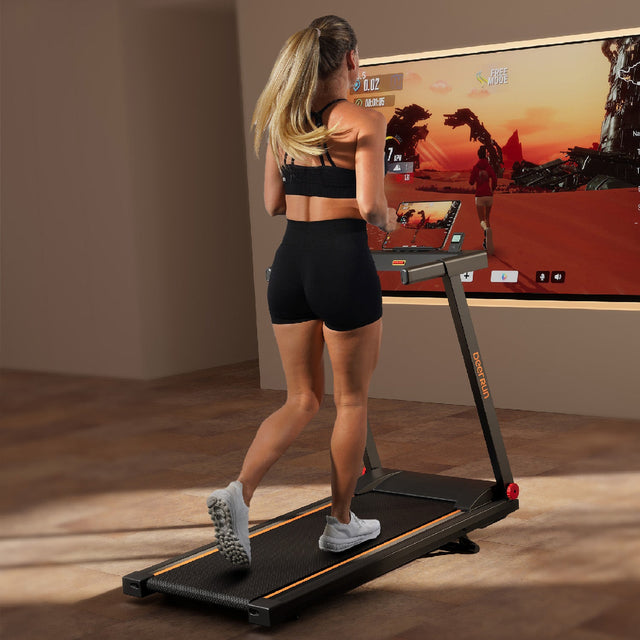 DeerRun A1 Pro Move+  6% Incline Foldable Treadmill——2025 Upgraded Chip & NFC Support | 350Lbs, 10mph Black