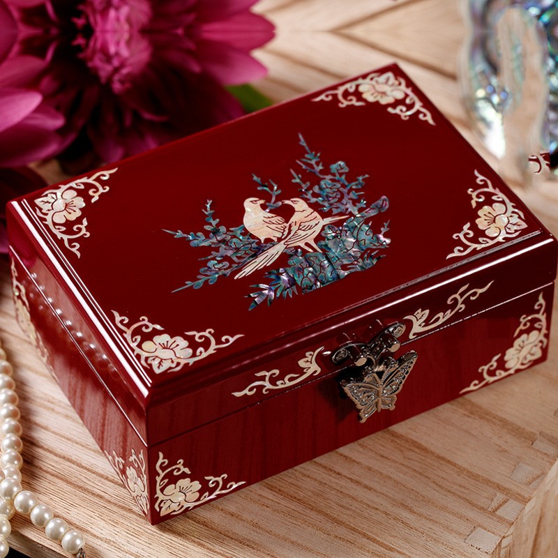 Mother‑of‑Pearl Jewelry Box – Hand‑Inlaid Abalone & Shell (Multiple Designs)