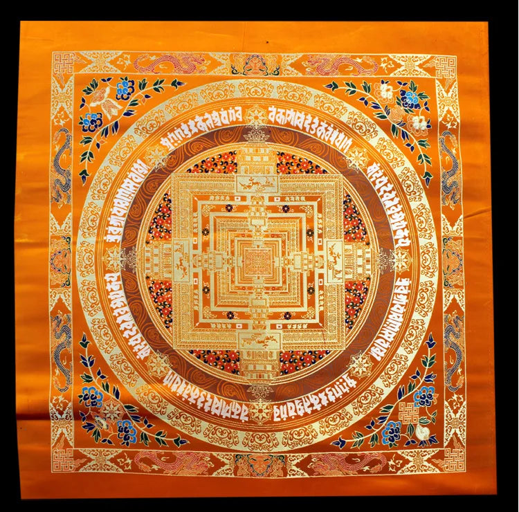 72CM Tibetan Ethnic Style Embroidered Brocade Tablecloth Household Indoor Buddhist Hall Offering Ornaments Religious Article