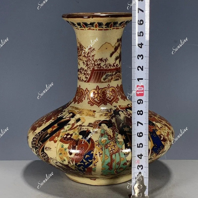 Porcelain Japanese Dowager Storage Vase – Office Desk Figurine Decor