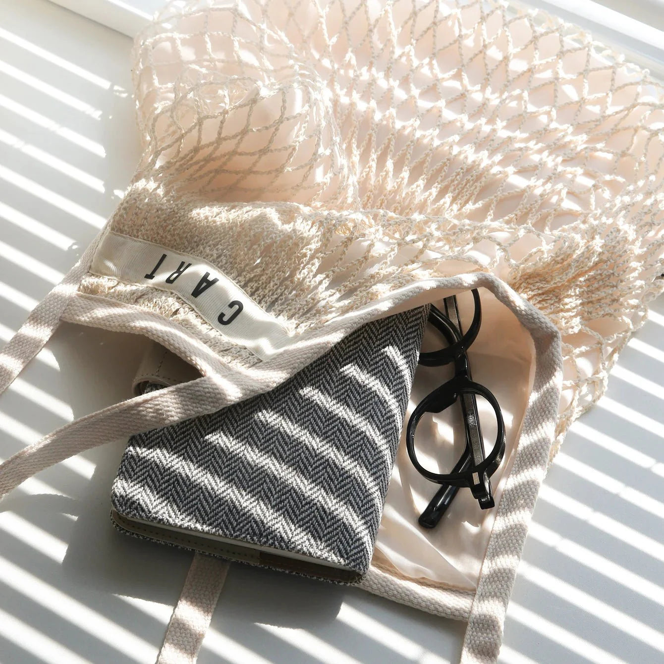 1PCS Personalised Name Mesh organic Cotton Bag