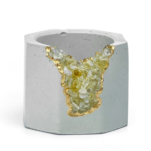 CITRINE GEODE PLANTER