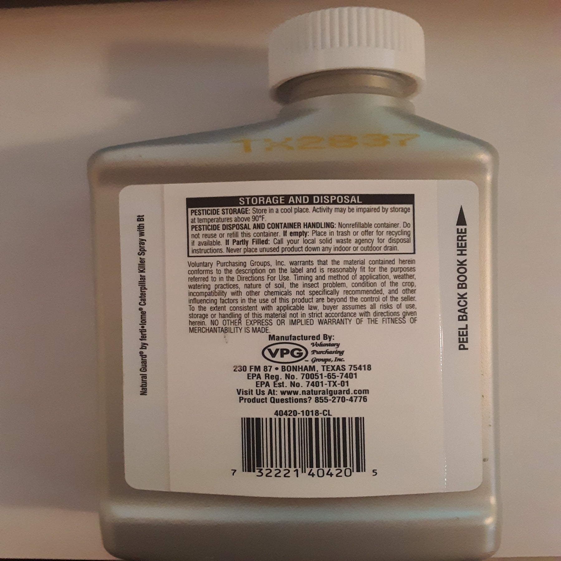 Caterpillar Killer Spray with BT 8 OZ Concentrate