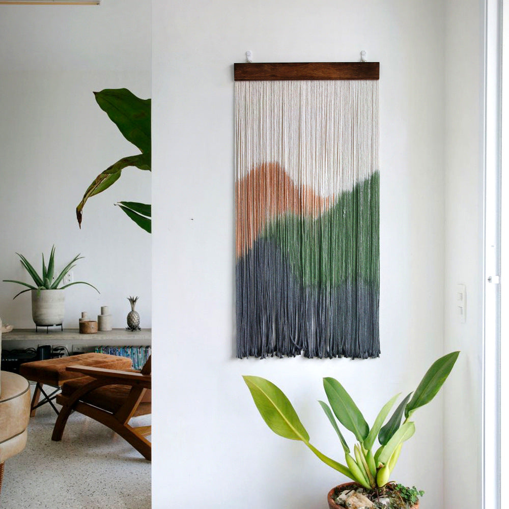 Modern Chinese Landscape Dyed Hand-woven Tapestry