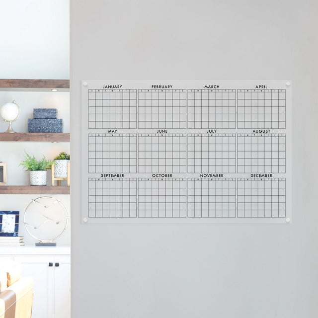 Acrylic Yearly Calendar | Horizontal Multi-style