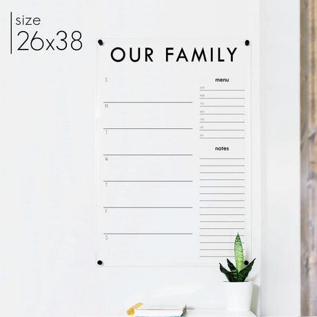 Weekly Acrylic Calendar + 2 Sections | Vertical Madi