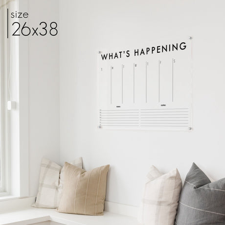 Weekly Acrylic Calendar + 2 Sections | Horizontal Madi