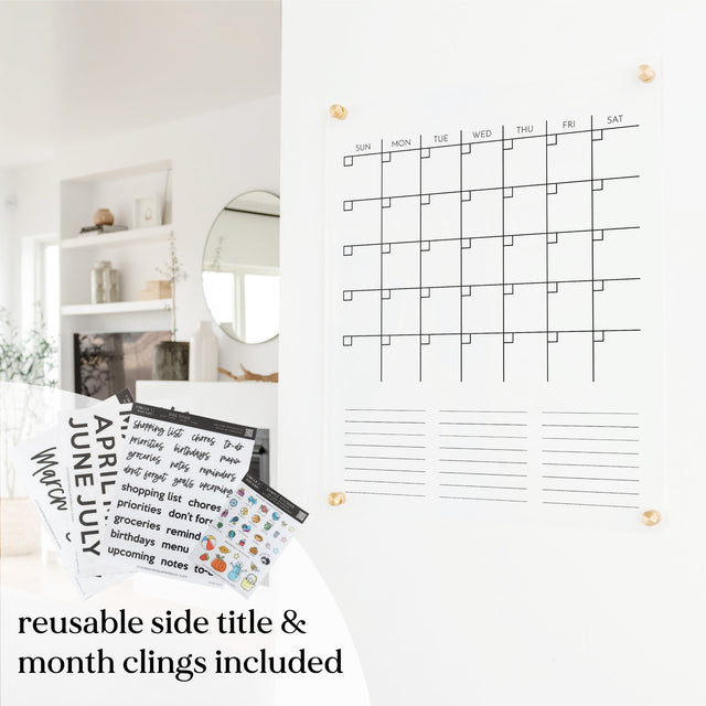Ever Changing Acrylic Calendar | Classic Vertical