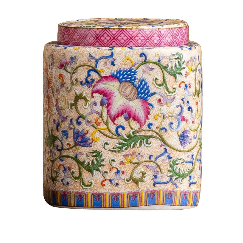 Enamel Color Tea Storage Can