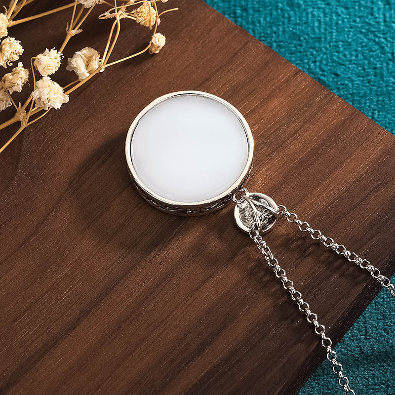 Hetian Jade Bamboo “Ping An” Pendant Necklace