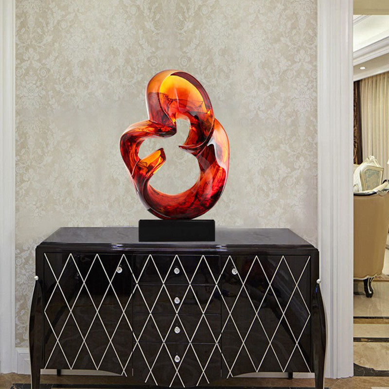 Transparent Resin Glass Art Sculpture – Modern Sculptural Ornament