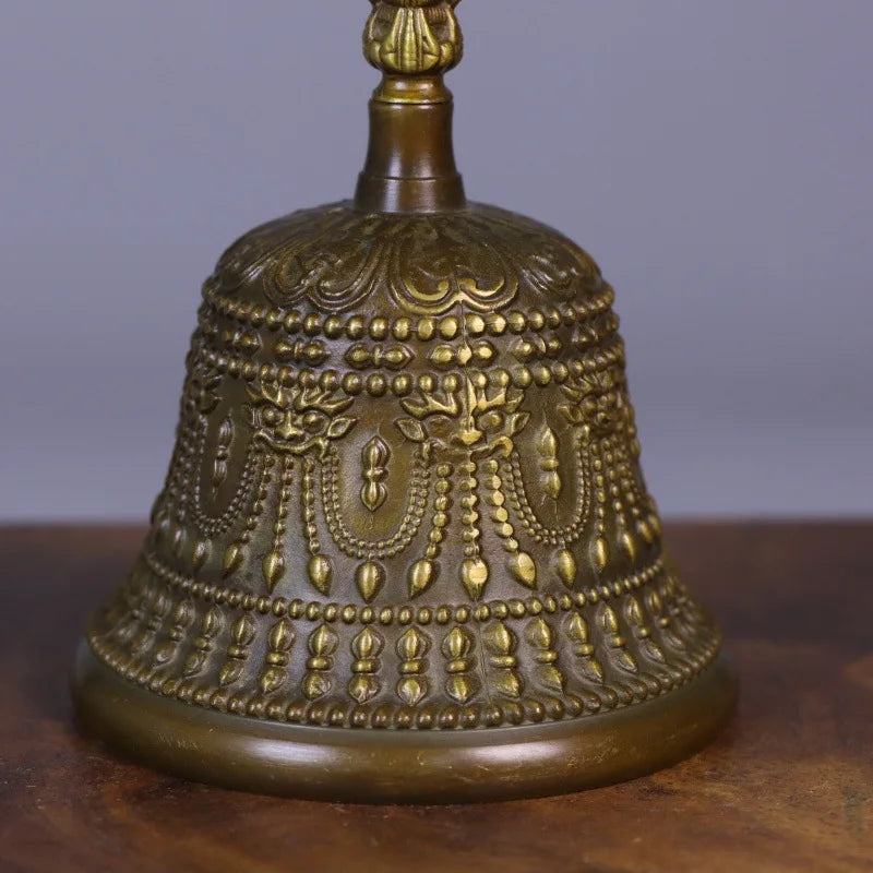 Tibetan Brass Handbell Vajra Buddhist Singing Bell
