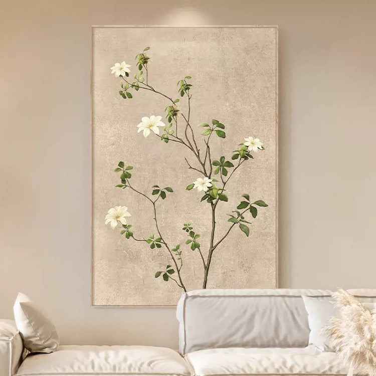 Japanese Style Floral Framed Painting