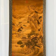 Vintage Chinese Long Scroll – Immortal Mountain Scenery Hand-Painted Paper Scroll