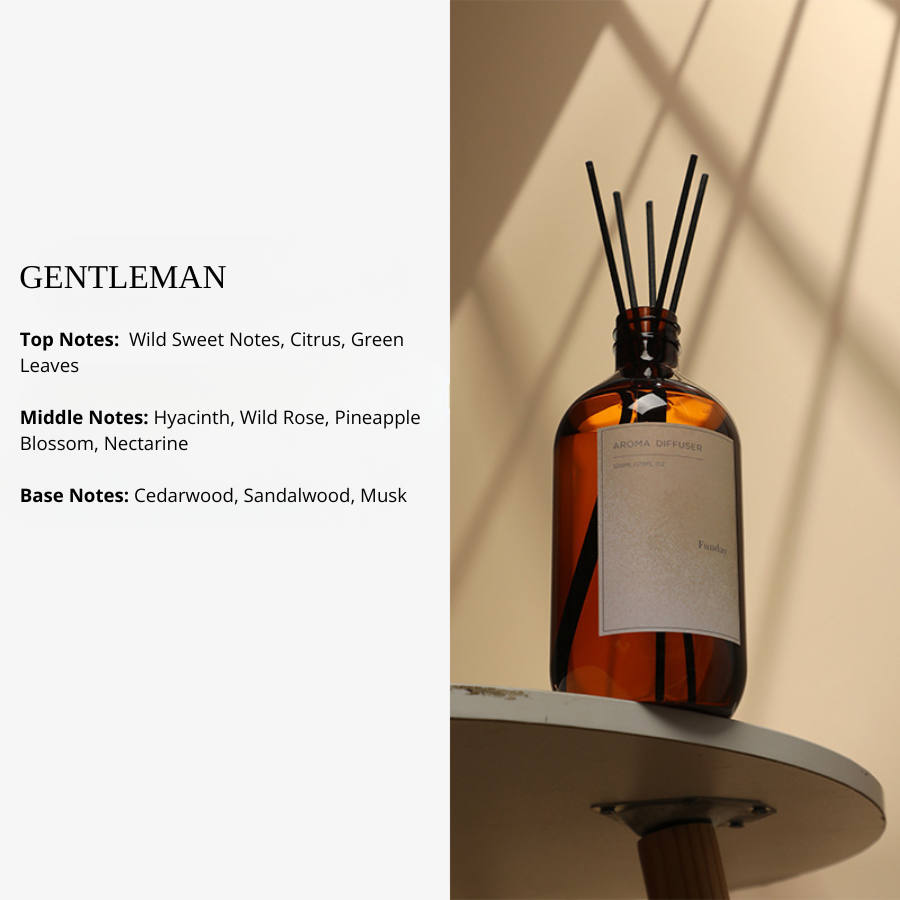 New Household Fragrance Refill Liquid 500ml Large Bottle, Indoor Flameless Fragrance Diffuser Refill with Rattan Sticks, Home Fragrance Ornaments and Aroma Diffuser Scents