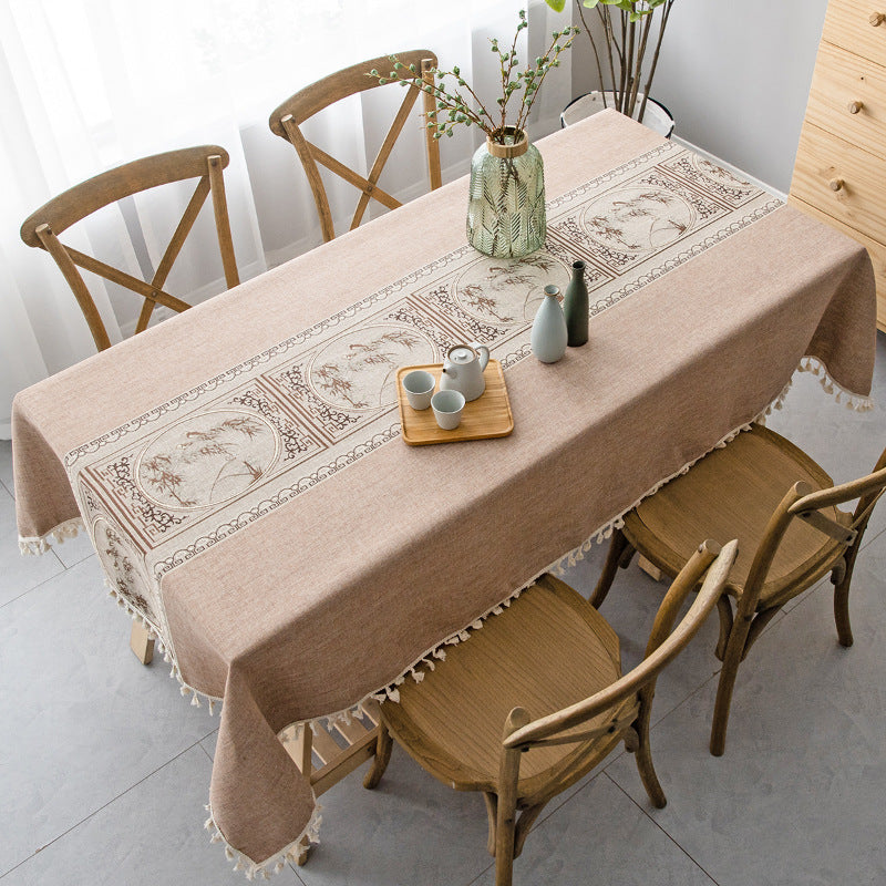 Cotton And Linen New Chinese Tablecloth