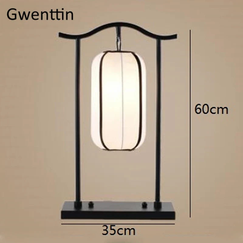 Chinese Classical Lantern Floor Lamps Fabric Standing Lights Living Room Bedroom Bedside Lighting Fixtures Luminaire Home Decor