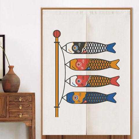 Household Bedroom Room Half Curtain Cotton Linen Fabric Door Curtain