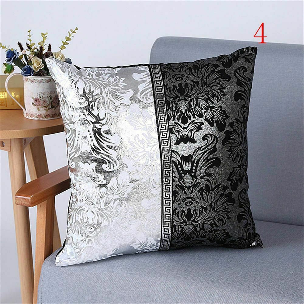 Modern Chinoiserie Porcelain Patchwork Cushion Cover