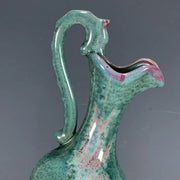 Traditional Chinese Style Porcelain Vase with Jun Glaze with Kiln Change Dragon Head