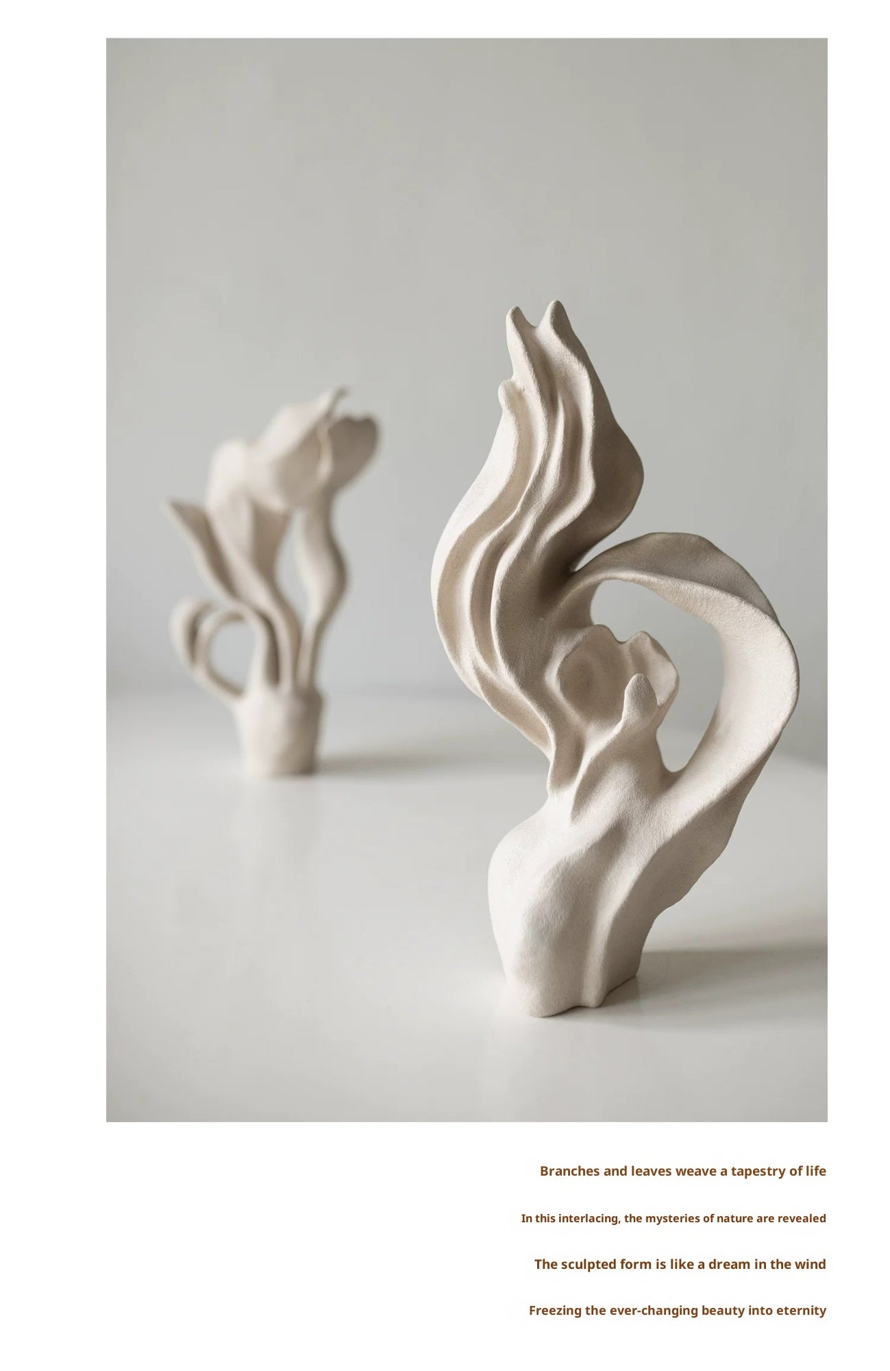 Handcrafted Wabi‑Sabi Ceramic Art Vase – Minimalist White Porcelain Sculpture