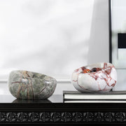 French Wabi-Sabi Marble “Bird’s Nest” Tray – Stone Jewelry & Sundry Dish (18×13×9cm)