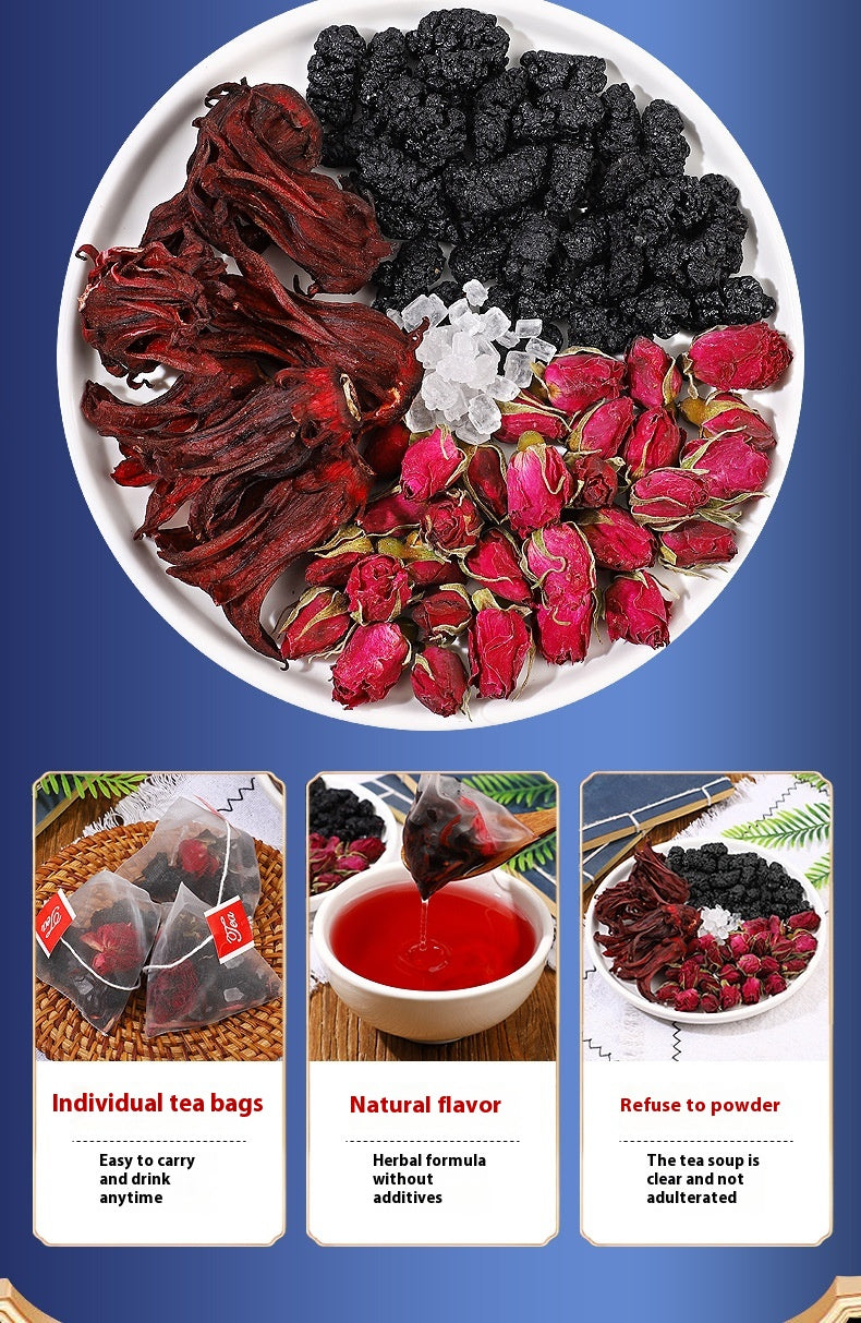 Mulberry Rose Roselle Tea – Sweet & Sour Ruby Herbal Blend